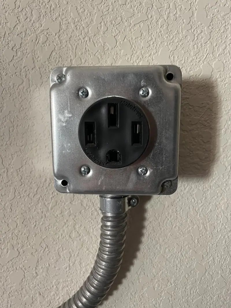 NEMA 14-50 outlet installed for Electrical Panel Upgrade in Aldan